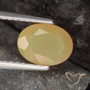 0.87 ct Multicolor Opal Stone, Natural Opal in Oval Facet Shape for Sale