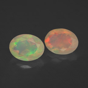 1.59 ct Multicolor Opal Stone, Natural Opal in Oval Facet Shape for Sale