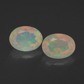 1.78 ct Multicolor Opal Gemstone, Opal Gem in Oval Facet Shape for Sale.