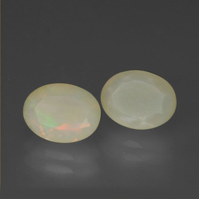 1.82 ct Multicolor Opal Stone, Natural Opal in Oval Facet Shape for Sale