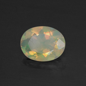 0.73 ct Multicolor Opal Stone, Natural Opal in Oval Facet Shape for Sale