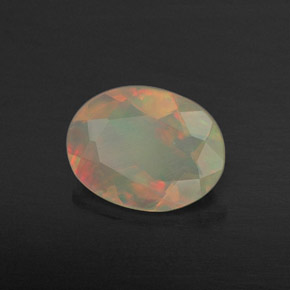 0.69 ct Multicolor Opal Stone, Natural Opal in Oval Facet Shape for Sale