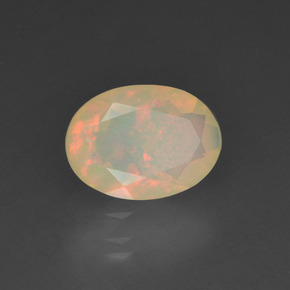 0.78 ct Multicolor Opal Stone, Natural Opal in Oval Facet Shape for Sale
