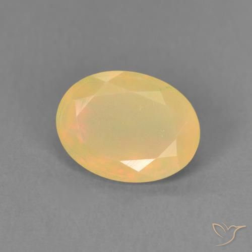 0.76 ct Multicolor Opal Stone, Natural Opal in Oval Facet Shape for Sale