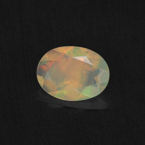 0.62 ct Multicolor Opal Stone, Natural Opal in Oval Facet Shape for Sale