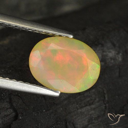 1.21ct Natural Multicolor Opal, Oval, Translucent