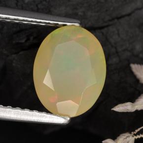 1.04 ct Multicolor Opal Stone, Natural Opal in Oval Facet Shape for Sale
