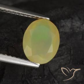 1.08 ct Multicolor Opal Stone, Natural Opal in Oval Facet Shape for Sale