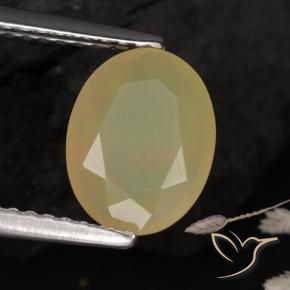 1.14 ct Multicolor Opal Stone, Natural Opal in Oval Facet Shape for Sale