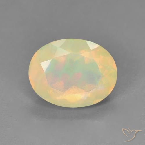 1.25ct Natural Multicolor Opal, Oval, Translucent