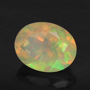 1.43 ct Multicolor Opal Stone, Natural Opal in Oval Facet Shape for Sale