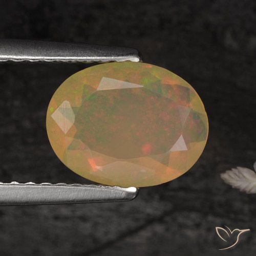 0.86ct Natural Multicolor Opal, Oval, Translucent