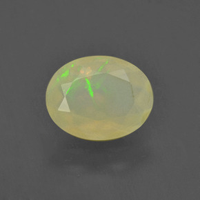 0.93 ct Multicolor Opal Gemstone, Opal Gem in Oval Facet Shape for Sale.