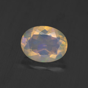 1.17 ct Multicolor Opal Gemstone, Opal Gem in Oval Facet Shape for Sale.