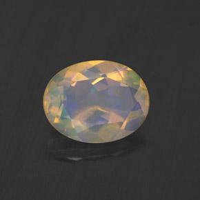 1.17 ct Multicolor Opal Stone, Natural Opal in Oval Facet Shape for Sale