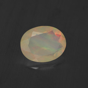 1.10 ct Multicolor Opal Stone, Natural Opal in Oval Facet Shape for Sale