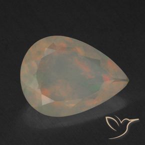 1.66 ct Multicolor Opal Stone, Natural Opal in Pear Facet Shape for Sale