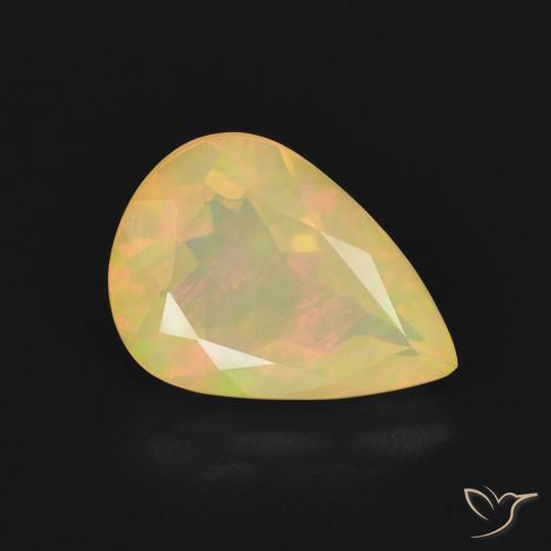1.66 ct Multicolor Opal Stone, Natural Opal in Pear Facet Shape for Sale
