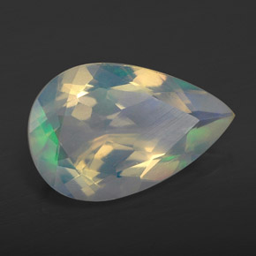 2.12 ct Multicolor Opal Stone, Natural Opal in Pear Facet Shape for Sale