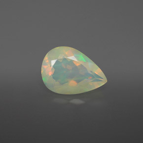1.77 ct Multicolor Opal Gemstone, Opal Gem in Pear Facet Shape for Sale.