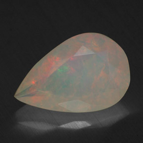1.74 ct Multicolor Opal Gemstone, Opal Gem in Pear Facet Shape for Sale.