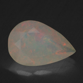 1.74 ct Multicolor Opal Stone, Natural Opal in Pear Facet Shape for Sale