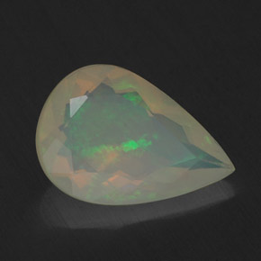 1.45 ct Multicolor Opal Stone, Natural Opal in Pear Facet Shape for Sale