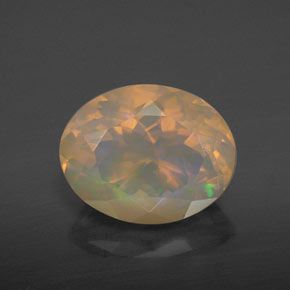 2.81 ct Multicolor Opal Gemstone, Opal Gem in Oval Facet Shape for Sale.