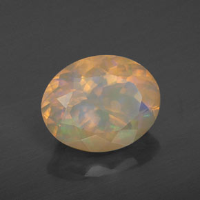 2.81 ct Multicolor Opal Stone, Natural Opal in Oval Facet Shape for Sale