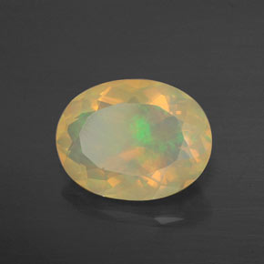 2.31 ct Multicolor Opal Stone, Natural Opal in Oval Facet Shape for Sale
