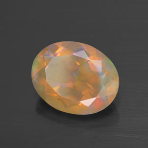 1.73 ct Multicolor Opal Stone, Natural Opal in Oval Facet Shape for Sale