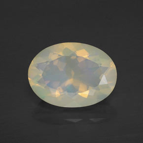 2.49 ct Multicolor Opal Gemstone, Opal Gem in Oval Facet Shape for Sale.