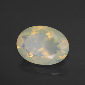 2.49 ct Multicolor Opal Stone, Natural Opal in Oval Facet Shape for Sale