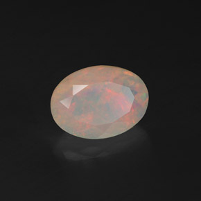 1.54 ct Multicolor Opal Stone, Natural Opal in Oval Facet Shape for Sale