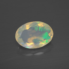 1.77 ct Multicolor Opal Gemstone, Opal Gem in Oval Facet Shape for Sale.