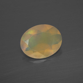 1.17 ct Multicolor Opal Gemstone, Opal Gem in Oval Facet Shape for Sale.
