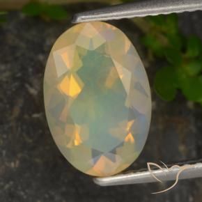 1.46 ct Multicolor Opal Stone, Natural Opal in Oval Facet Shape for Sale