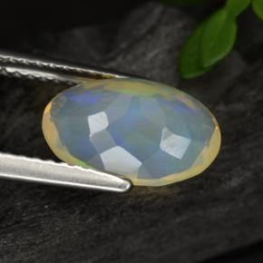 Opal Gemstone in 11.1 x 7.9 mm Size for Sale, Opal Stone in Yellow Color