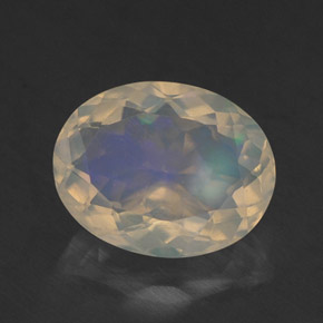 2.03 ct Multicolor Opal Gemstone, Opal Gem in Oval Facet Shape for Sale.