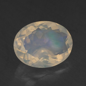 2.03 ct Multicolor Opal Stone, Natural Opal in Oval Facet Shape for Sale