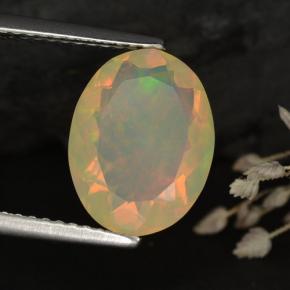 2.01 ct Multicolor Opal Stone, Natural Opal in Oval Facet Shape for Sale