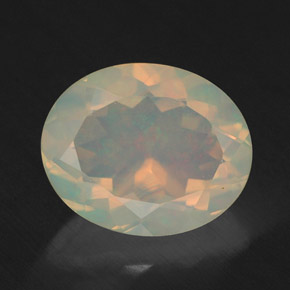 2.30 ct Multicolor Opal Gemstone, Opal Gem in Oval Facet Shape for Sale.