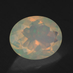 2.30 ct Multicolor Opal Stone, Natural Opal in Oval Facet Shape for Sale