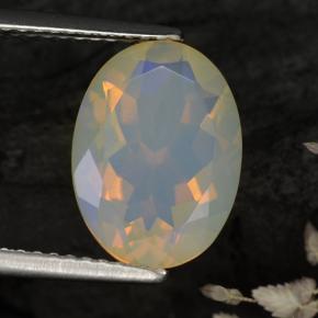2.25 ct Multicolor Opal Stone, Natural Opal in Oval Facet Shape for Sale