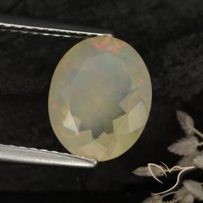 1.59 ct Multicolor Opal Stone, Natural Opal in Oval Facet Shape for Sale