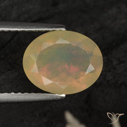 1.32ct Natural Multicolor Opal, Oval, Translucent