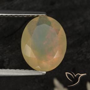 1.32 ct Multicolor Opal Stone, Natural Opal in Oval Facet Shape for Sale