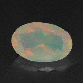 1.72 ct Multicolor Opal Gemstone, Opal Gem in Oval Facet Shape for Sale.
