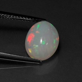 2.24 ct Multicolor Opal Gemstone, Opal Gem in Oval Cabochon Shape for Sale.