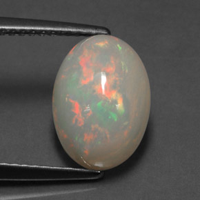 2.54 ct Multicolor Opal Gemstone, Opal Gem in Oval Cabochon Shape for Sale.